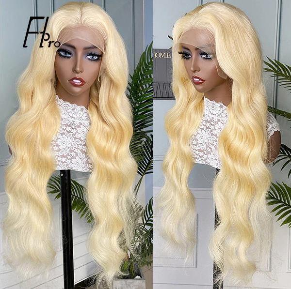 High Density 613# Blonde Full Lace Wig Body Wave Baby Hair